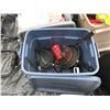 Image 8 : LARGE PALLET OF MISC. CAMPING EQUIPMENT (2 X BIKE RACKS, BIN OF ASSORTED FUEL, COOLERS, CAMP DISHES,