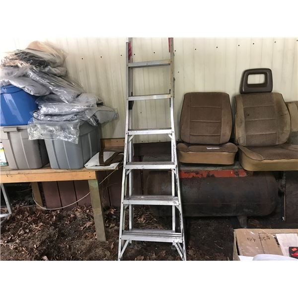 2 ALUMINUM LADDERS 6' STEP LADDER & 18' EXTENSION LADDER *NANAIMO*