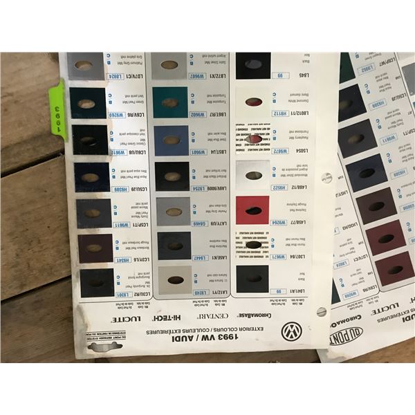 SET OF VW/AUDI COLOR CODE CARDS - VERY RARE HARD TO FIND *NANAIMO*