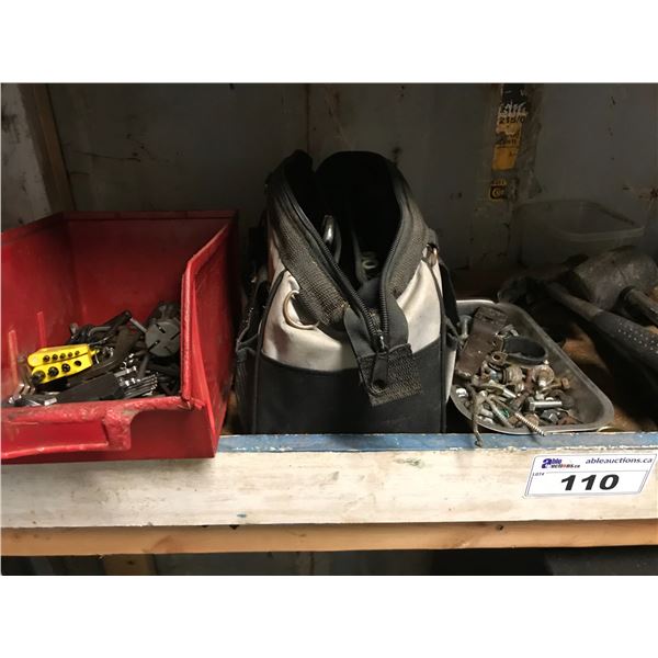 SHELF LOT OF ASSORTED TOOLS (5 HAMMERS, 6 CRESCENT WRENCHES) *NANAIMO*