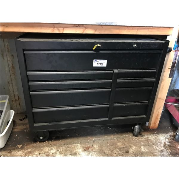 MAXIM ROLLING TOOL CHEST 42"W (9 DRAWERS) LOADED WITH ASSTD TOOLS (SCREW DRIVERS, WRENCHES, DIE