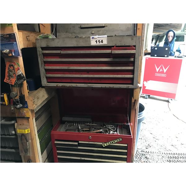 2 MASTERCRAFT TOO BOXES WITH ASSORTED TOOLS (WRENCHES, SCREW DRIVERS, ALLEN KEYS ETC) *NANAIMO*