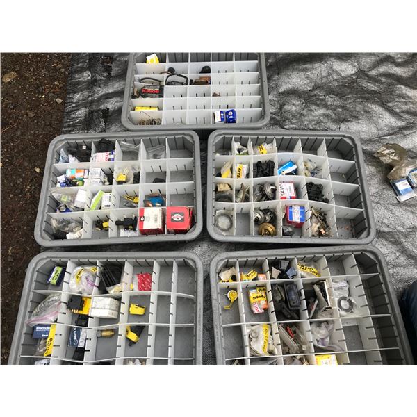 5 BINS ASSORTED VANAGON SWITCHES, SENSORS, THERMOSTATS ETC. *NANAIMO*