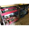 Image 1 : 5 BINS ASSTD BRAKE PARTS (BRAKE PADS, TUBING, WINDSHIELD WIPERS) & ROLLING TOOL CART WITH CONTENTS