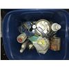 Image 4 : SHELF LOT - BIN OF BRUSHES, 2 BINS ASSORTED PAINT ETC & 1 BIN BODY TRIM *NANAIMO*