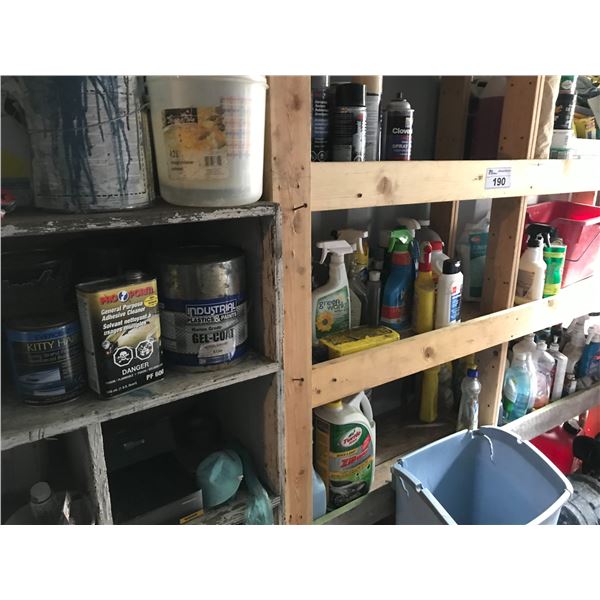LARGE LOT OF CAR WAX, CLEANING SUPPLIES, SOLVENTS, SAND PAPER & TOUCH UP PAINT *NANAIMO*