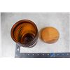 Image 8 : Pipe & Accessories - Stand, Ashtray, Amber Glass Jar