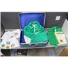 Image 1 : (2) Labatt Brier Sweatshirts, (2) Saskatchewan Jacket/Pant Set & Hard Side Vintage Suit Case