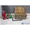 Image 1 : Wicker Basket w/Misc Bottles