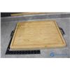 Image 1 : Bamboo Wooden Cutting Board w/Handles