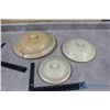 Image 1 : (3) Various Stoneware Lids