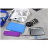Image 2 : Assorted Electronics - Headphones, Car Adaptors, Power Bank & VHS Rewinder