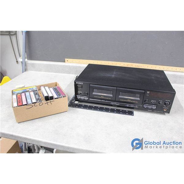 Sony Cassette Player w/Cassettes