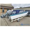 Image 2 : Fibreglass Boat w/Trailer & 100HP Searay Engine