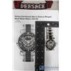 Image 2 : Men's Bulova Winged Skull Stainless Steel Watch & Beaded Lanyard