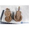 Image 4 : (2) Vintage Pulleys