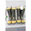 Image 5 : **(2) Pairs of Mens Steel Toe Rubber Boots - Size 10
