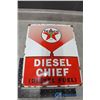 Image 1 : Texaco Diesel Chief Sign Porcelain