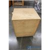 Image 2 : **Wooden Storage Box on Wheels w/Hinged Lid