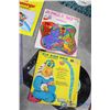 Image 9 : Wooden Crate of Kids Books, Records & Colouring Books