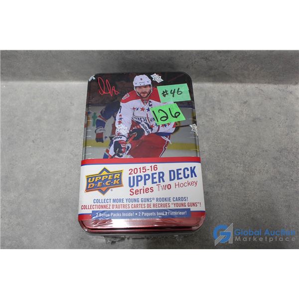 2015-16 Upper Deck Series2 Hockey - Sealed Collectors Tin - 12 Packs - Young Guns Rookie Cards