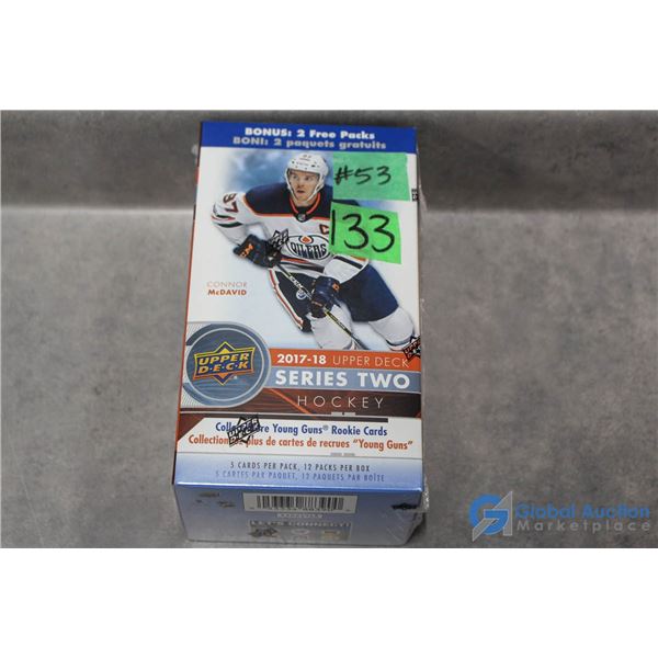Sealed 2017-18 Upper Deck Series 2 Hockey Cards - 12 Packs - Young Guns Rookie Cards