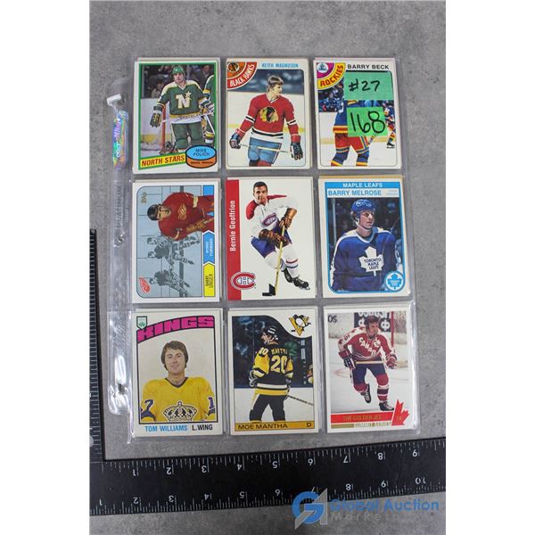 Vintage Hockey Cards - 27 Cards - Mostly 1970's & 1980's