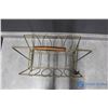 Image 4 : Brass Wire Magazine Rack w/Wooden Handle