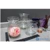 Image 2 : Assorted Glass Vases & Other Table Decor