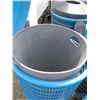 Image 2 : Blue Heavy Metal Outdoor Garbage Bin w/Plastic Liner