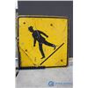 Image 1 : Vintage 24" "Man with Fedora" Crosswalk Sign