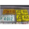 Image 2 : (6) Assorted SK, AB, & MB License Plates - 1970's