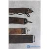 Image 2 : (4) Antique Leather Barber Straps