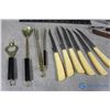 Image 2 : Bar Tools, Mid-Century Ice Bucket & Steak Knives Set