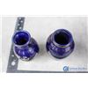 Image 10 : Silver Candlestick & Blue Glass Collectibles