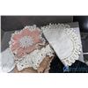 Image 8 : Vintage Embroidered Pillow Cases, Doilies & Quilted Pillow Sham