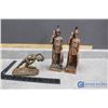 Image 1 : (2) Copper/Bronze Athena & Goddess Statues