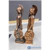 Image 6 : (2) Copper/Bronze Athena & Goddess Statues