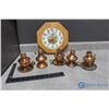 Image 1 : Copper Lamps & Wooden Clock