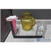 Image 5 : Glass Pitcher, Vase & Candy Dish w/Lid