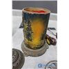 Image 8 : (4) Antique Cast Heavy Metal Motion Lamps