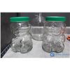 Image 2 : (2) Glass Kraft Peanut Butter Bear Jars