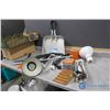 Image 1 : Work Bench Lamps, Sandpaper & Assorted Hardware