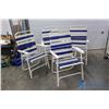 Image 1 : **(4) Vinyl Strap Lawn Chairs