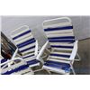 Image 3 : **(4) Vinyl Strap Lawn Chairs