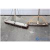 Image 2 : **(2) Metal Rakes & (2) Brooms