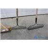 Image 3 : **(2) Metal Rakes & (2) Brooms