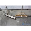 Image 4 : **(2) Metal Rakes & (2) Brooms