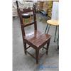 Image 2 : **(2) Wooden Chairs & Stool