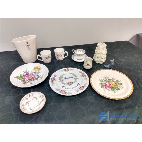 Assorted China Cups, Saucers, Plates, etc
